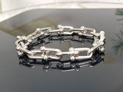 [Aura Jewelry]HARDWEAR BRACELET PINK GOLD AND SILVER DIAMOND
