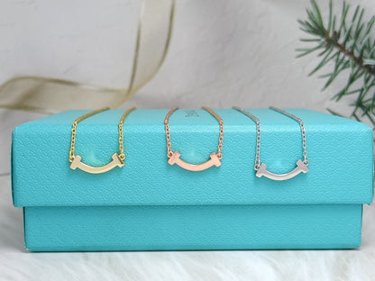 [Aura Jewelry]MINI SMILE PEDANT NECKLACE