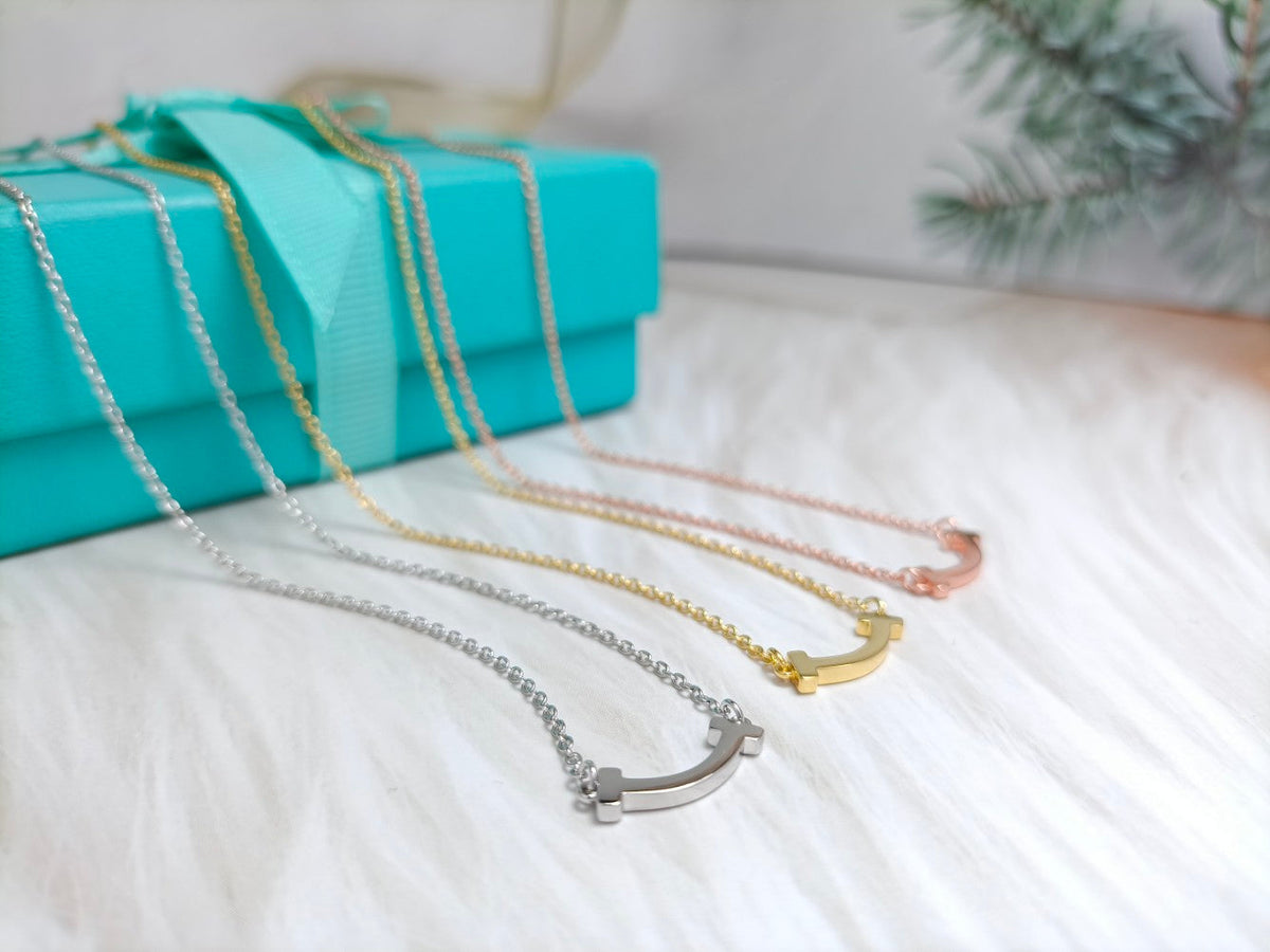 [Aura Jewelry]MINI SMILE PEDANT NECKLACE