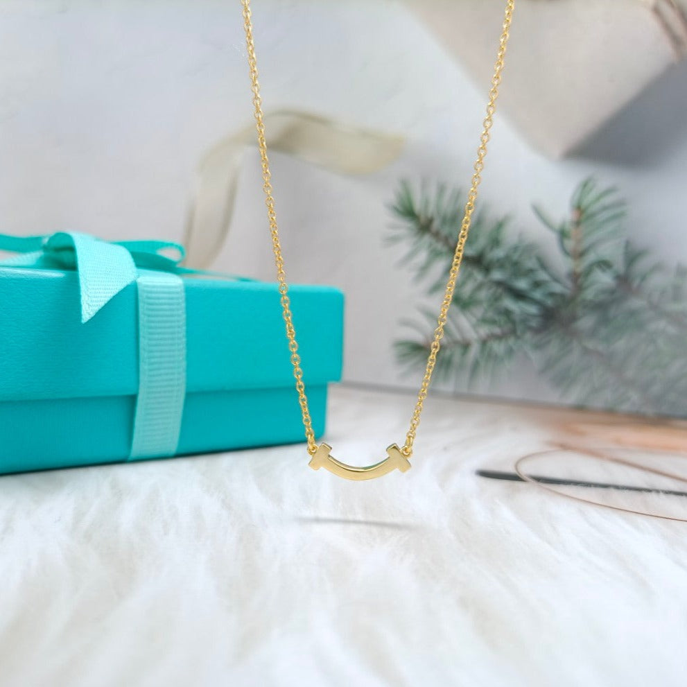 [Aura Jewelry]MINI SMILE PEDANT NECKLACE