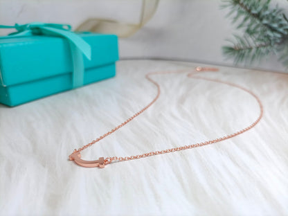 [Aura Jewelry]MINI SMILE PEDANT NECKLACE