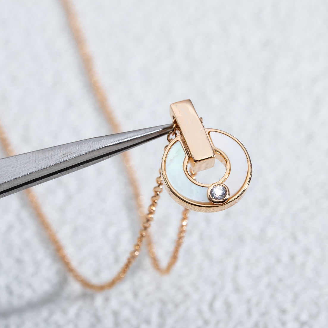 [Aura Jewels]GARI NECKLACE PINK GOLD MOP