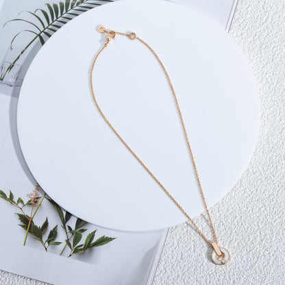 [Aura Jewels]GARI NECKLACE PINK GOLD MOP