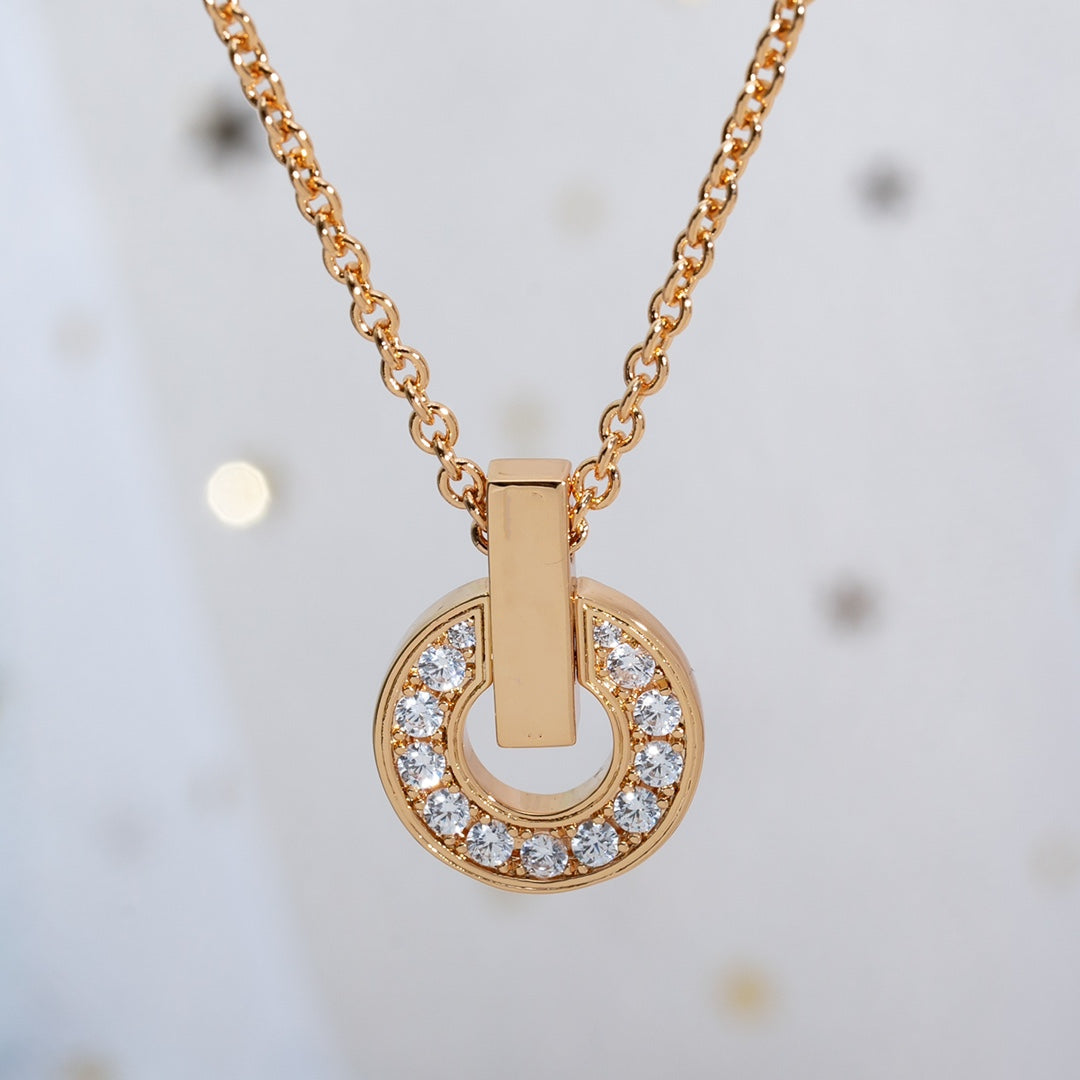 [Aura Jewels]GARI NECKLACE PINK GOLD DIAMOND