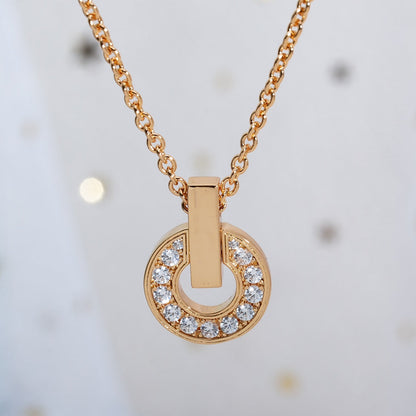 [Aura Jewels]GARI NECKLACE PINK GOLD DIAMOND