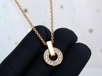 [Aura Jewels]GARI NECKLACE PINK GOLD DIAMOND