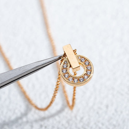 [Aura Jewels]GARI NECKLACE PINK GOLD DIAMOND