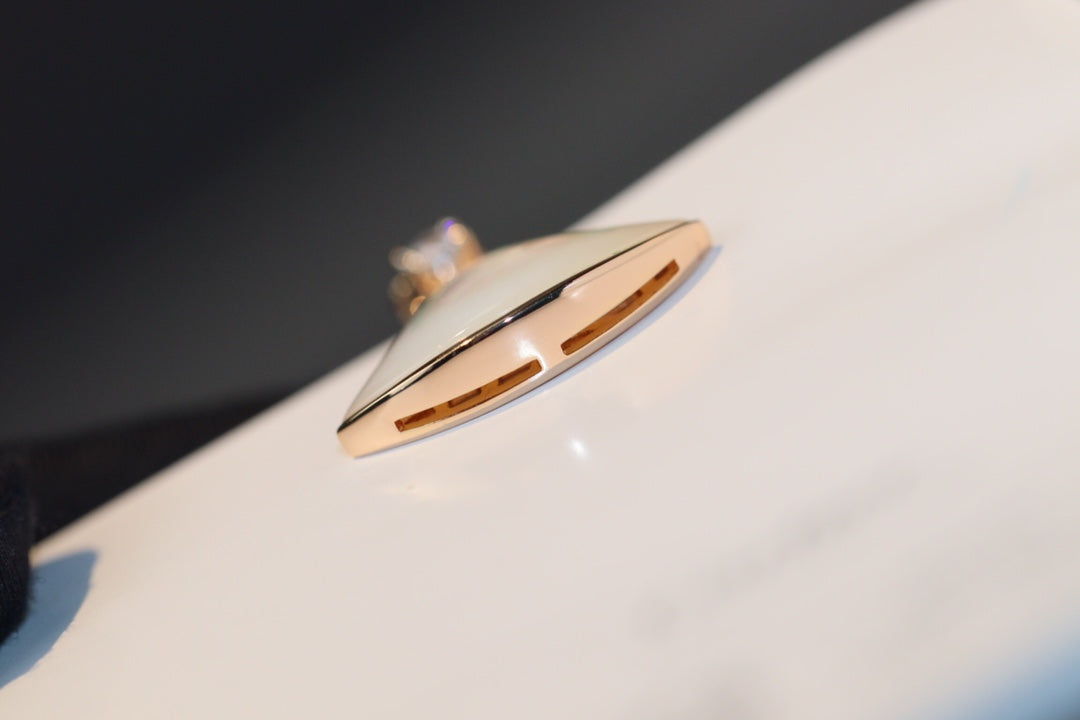 [Aura Jewels]DREAM NECKLACE WHITE MOP PINK GOLD 1 DIAMOND