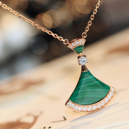 [Aura Jewels]DREAM NECKLACE MALACHITE DIAMOND