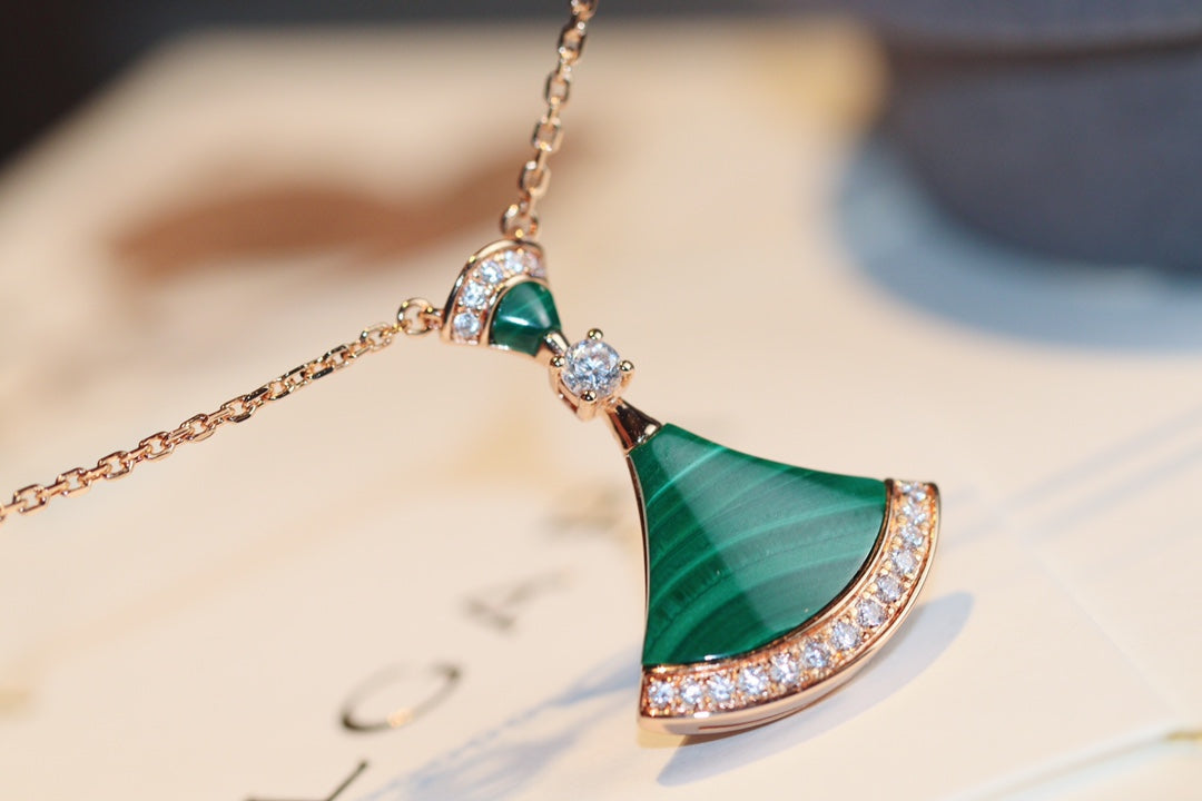 [Aura Jewels]DREAM NECKLACE MALACHITE DIAMOND