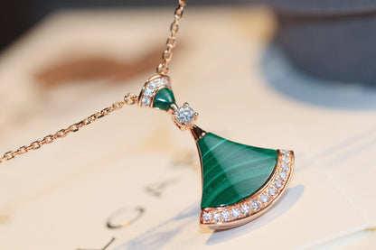 [Aura Jewels]DREAM NECKLACE MALACHITE DIAMOND