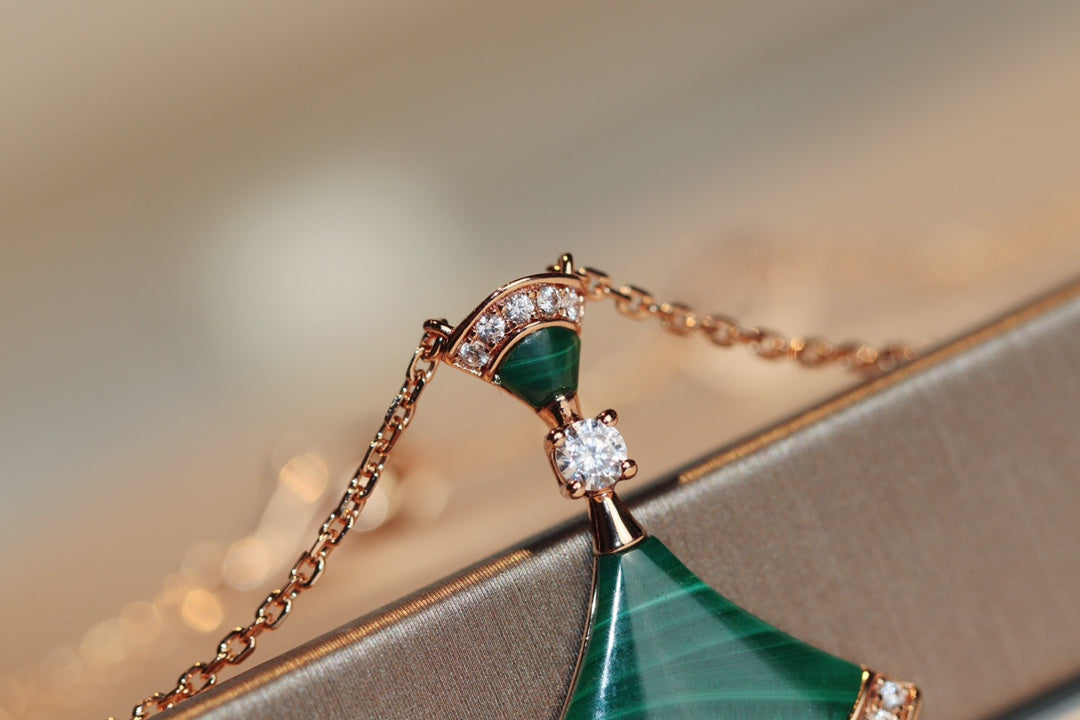 [Aura Jewels]DREAM NECKLACE MALACHITE DIAMOND