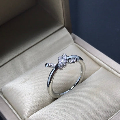 [Aura Jewelry]KNOT RING 1.2MM DIAMOND