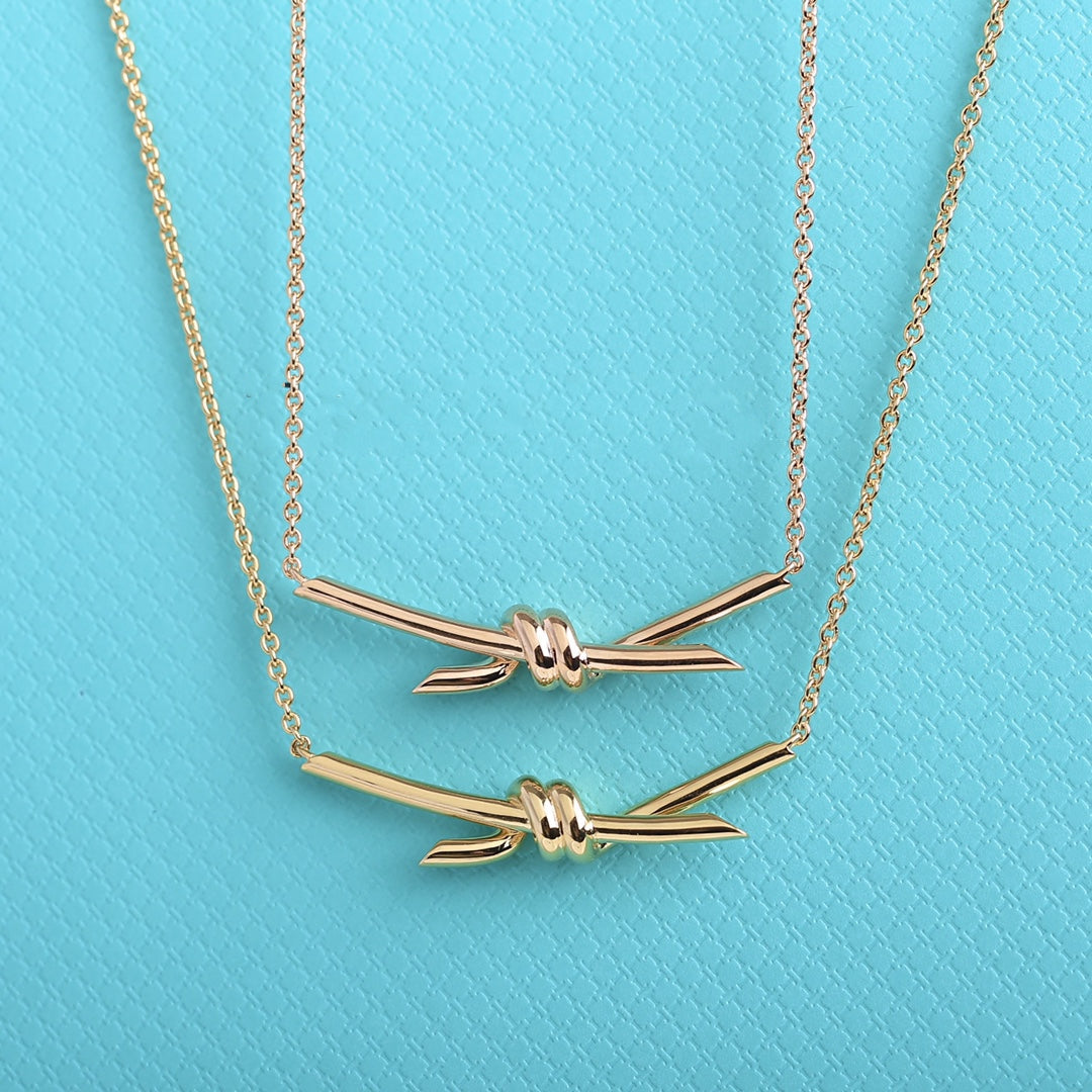 [Aura Jewelry]KNOT NECKLACE GOLD