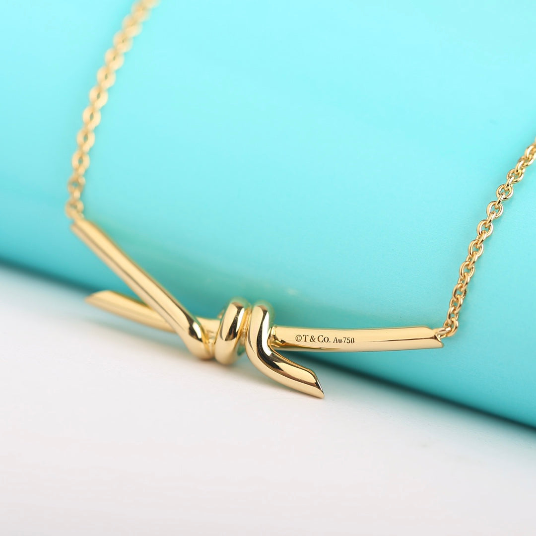 [Aura Jewelry]KNOT NECKLACE GOLD