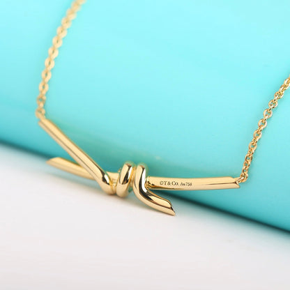 [Aura Jewelry]KNOT NECKLACE GOLD