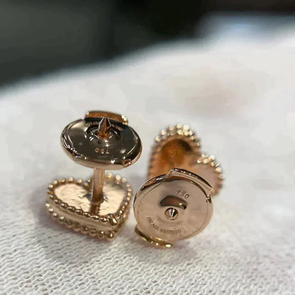 [Regal Jewels]HEART CARNELIAN STUD EARRINGS