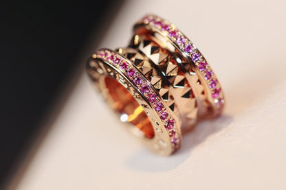 [Aura Jewels]ZERO 1 ROCK PINK GOLD PINK DIAMOND NECKLACE