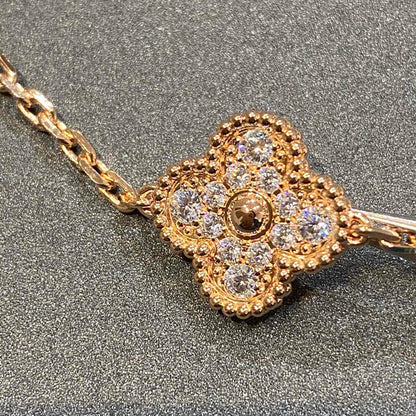 [Regal Jewels]CLOVER 5 MOTIF FULL DIAMOND BRACELET COLLECTION