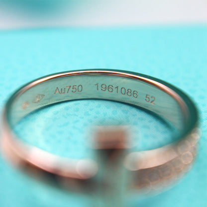 [Aura Jewelry]T1 NARROW DIAMOND PINK GOLD RING