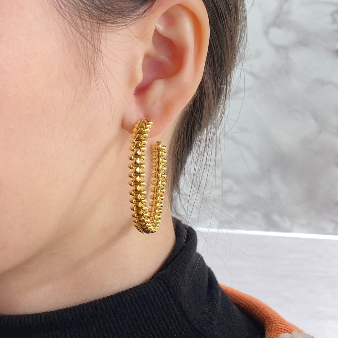 [Regal Jewels]CLASH LARGE HOOP EARRINGS