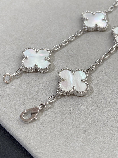 [Regal Jewels]CLOVER SILVER MOP 5 MOTIF BRACELET
