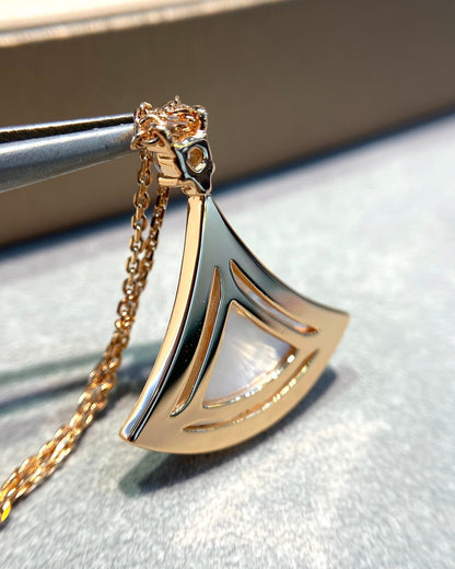 [Aura Jewels]DREAM MOP DIAMOND PAVED PINK GOLD NECKLACE