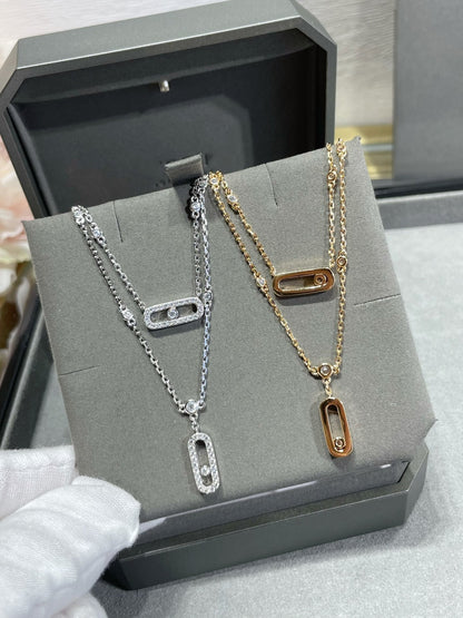 [Regal Jewels]MOVE 2 ROW DIAMOND NECKLACE