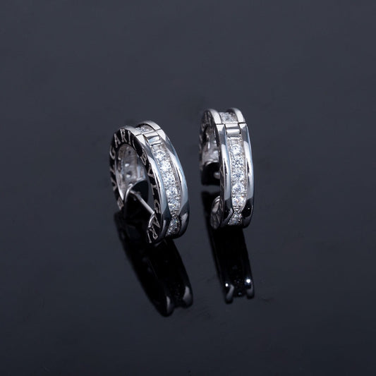 [Aura Jewels]ZERO 1 MINI SILVER DIAMOND EARRINGS