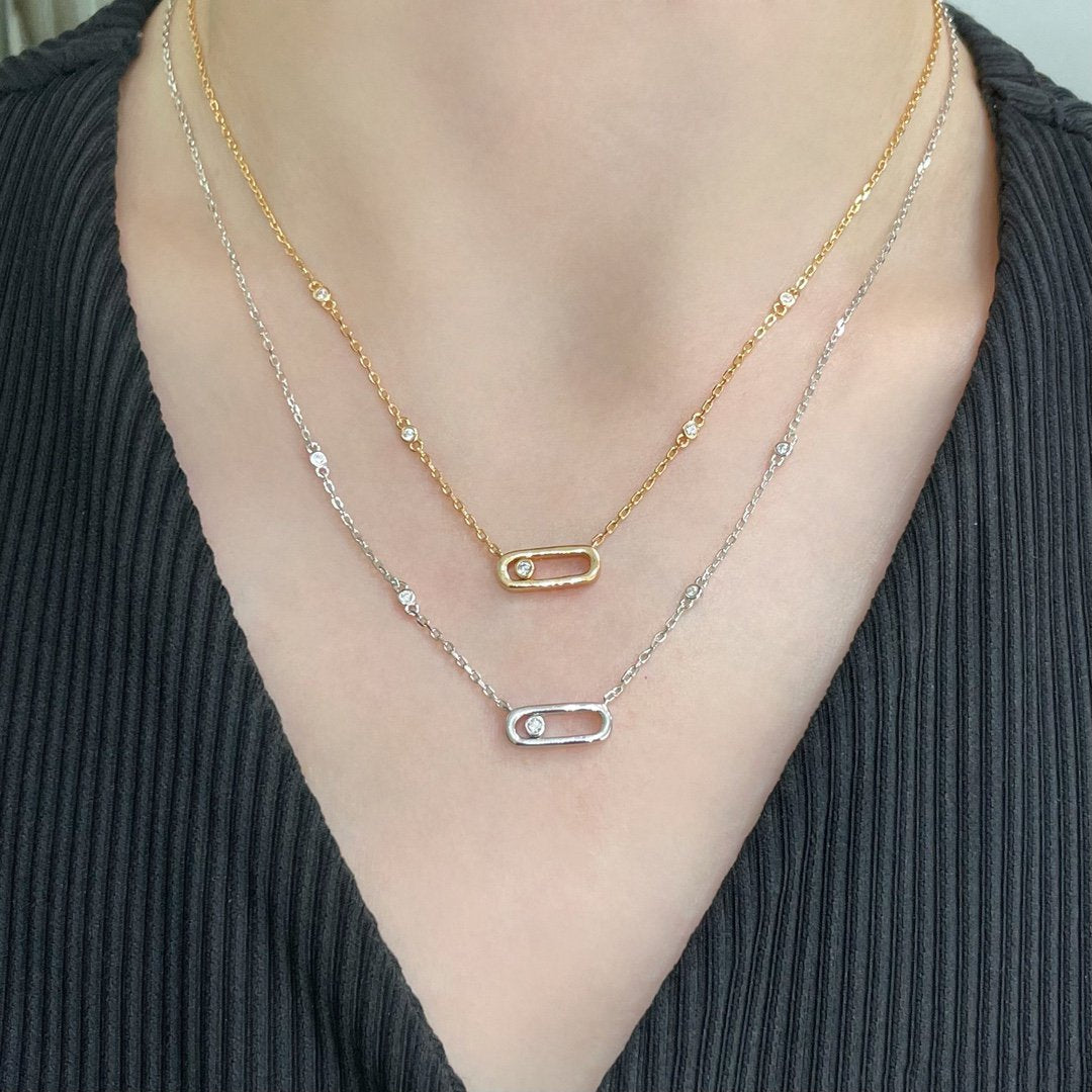 [Regal Jewels]MOVE UNO DIAMOND NECKLACE