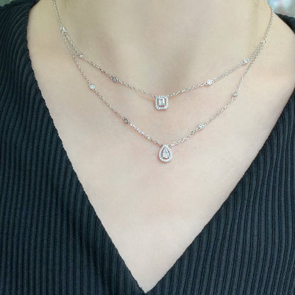 [Regal Jewels]MY TWIN 2 ROW DIAMOND NECKLACE