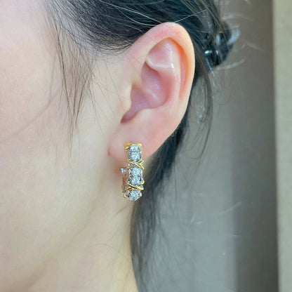 [Aura Jewelry]SCHLUMBERGER GOLD DIAMOND EARRINGS