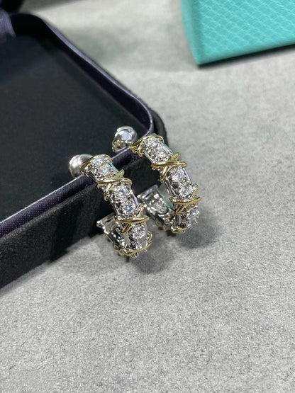 [Aura Jewelry]SCHLUMBERGER GOLD DIAMOND EARRINGS