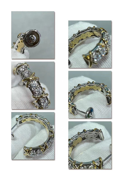 [Aura Jewelry]SCHLUMBERGER GOLD DIAMOND EARRINGS