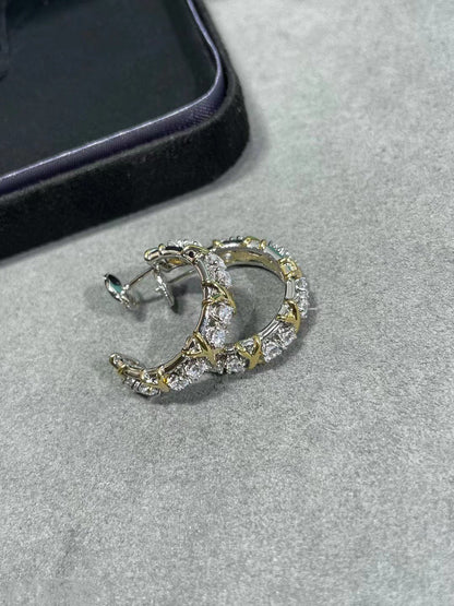 [Aura Jewelry]SCHLUMBERGER GOLD DIAMOND EARRINGS