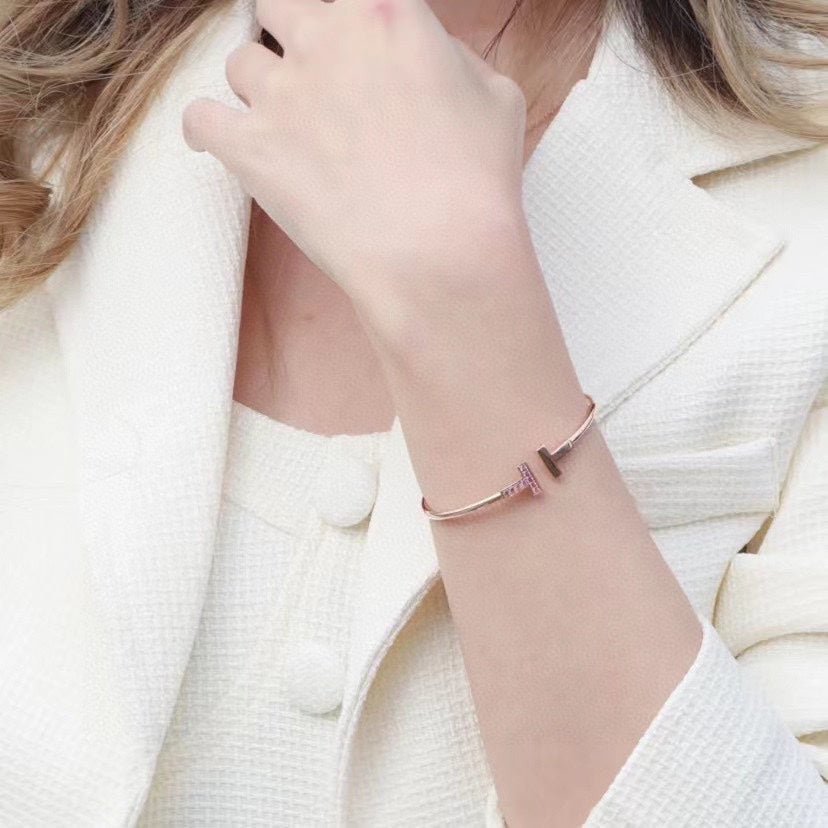 [Aura Jewelry]T PINK GOLD PINK DIAMOND BRACELET