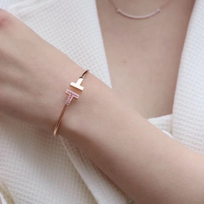 [Aura Jewelry]T PINK GOLD PINK DIAMOND BRACELET
