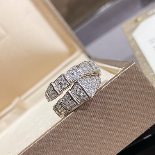 [Aura Jewels]SERPENTI RING SILVER DIAMOND PAVED