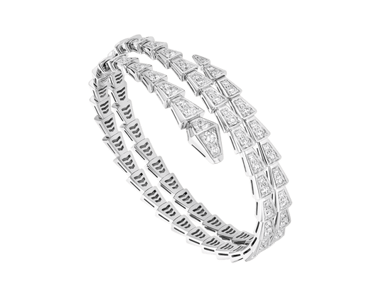 [Aura Jewels]SERPENTI BRACELET SILVER DIAMOND DOUBLE ROW