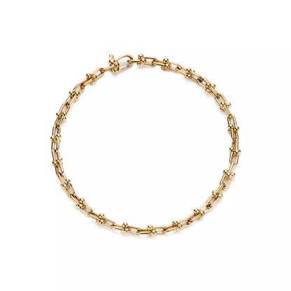 [Aura Jewelry]HARDWEAR MICRO LINK 44 MOTIF GOLD BRACELET