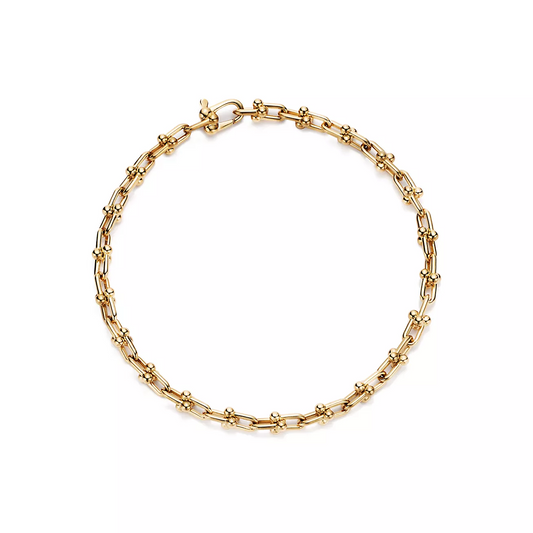 [Aura Jewelry]HARDWEAR MICRO LINK 44 MOTIF GOLD BRACELET
