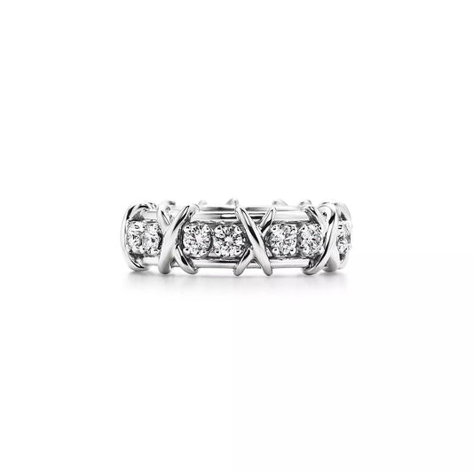 [Aura Jewelry]SIXTEEN STONE SILVER RING