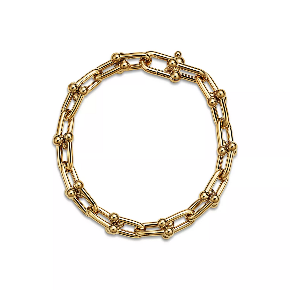 [Aura Jewelry]HARDWEAR MEDIUM LINK 20 MOTIF GOLD BRACELET