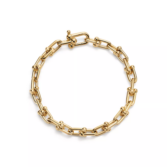 [Aura Jewelry]HARDWEAR SMALL LINK 26 MOTIF GOLD BRACELET