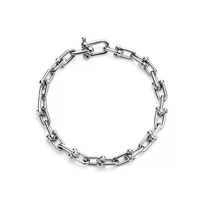 [Aura Jewelry]HARDWEAR SMALL LINK 26 MOTIF SILVER BRACELET