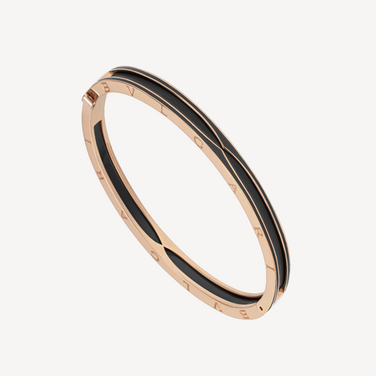 [Aura Jewels]ZERO 1 PINK GOLD WITH MATTE BLACK CERAMIC BRACELET