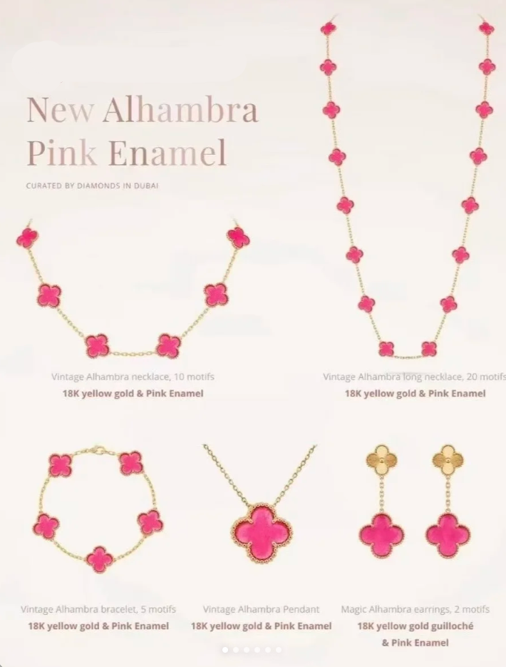[RegalJewelry ] 26 NEW PINK BUBBLE ENAMEL SET