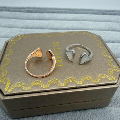 [Aura Jewels]FAN SHAPE DOUBLE SHELL OPEN RING