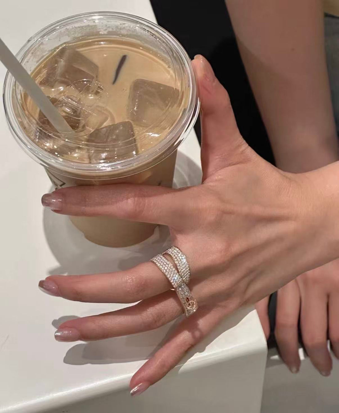 ¡®Regal Jewelry¡¯NEW STYLE FULL CIRCLE DOUBLE DIAMOND RING