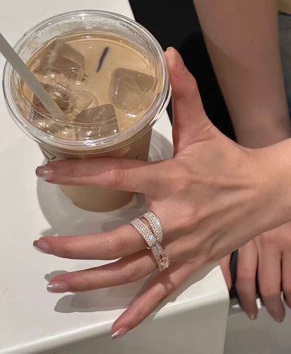 ¡®Regal Jewelry¡¯NEW STYLE FULL CIRCLE DOUBLE DIAMOND RING